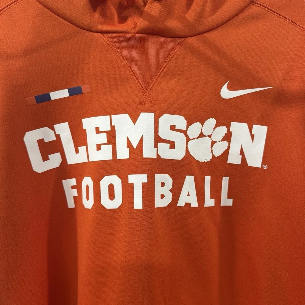 Nike Clemson Tigers Football Dri-FIT Hoodie Men's XL Orange NCAA